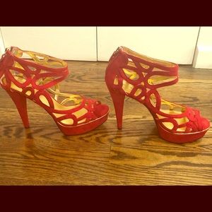 Nine West “Knot” High Heel Platform Sandals